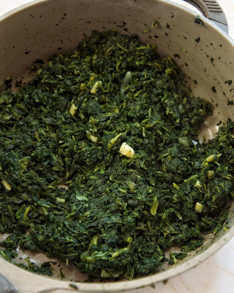 cooked spinach