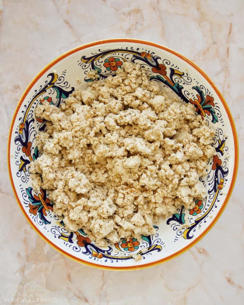 tofu feta crumbles