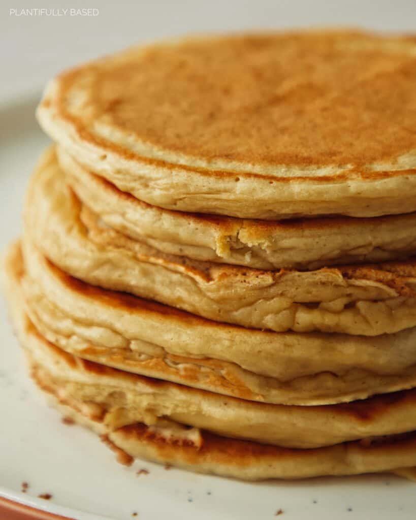 stack of high protein pancakes