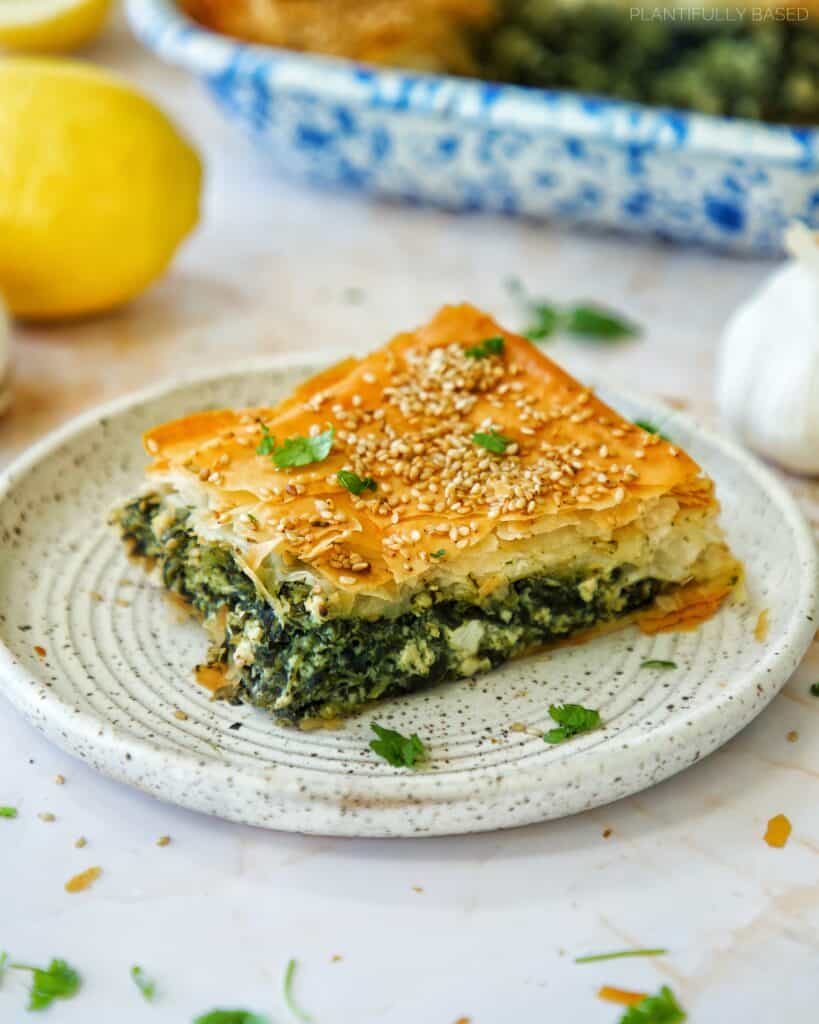 piece of spinach pie