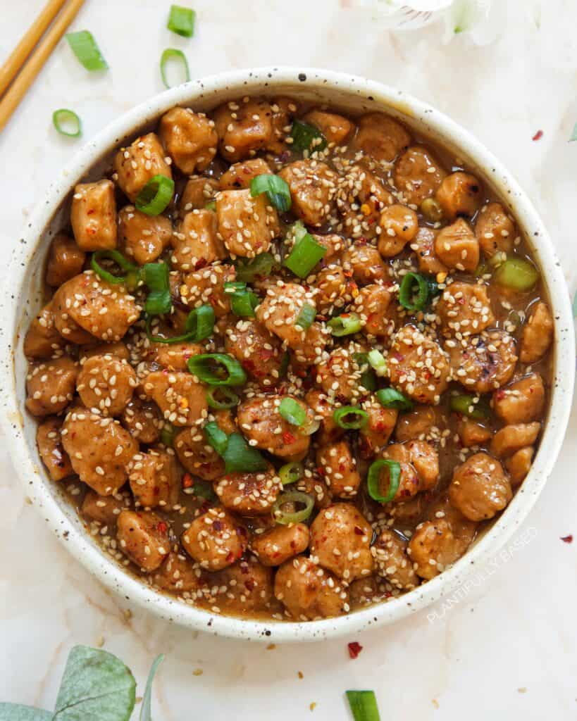vegan sesame chicken