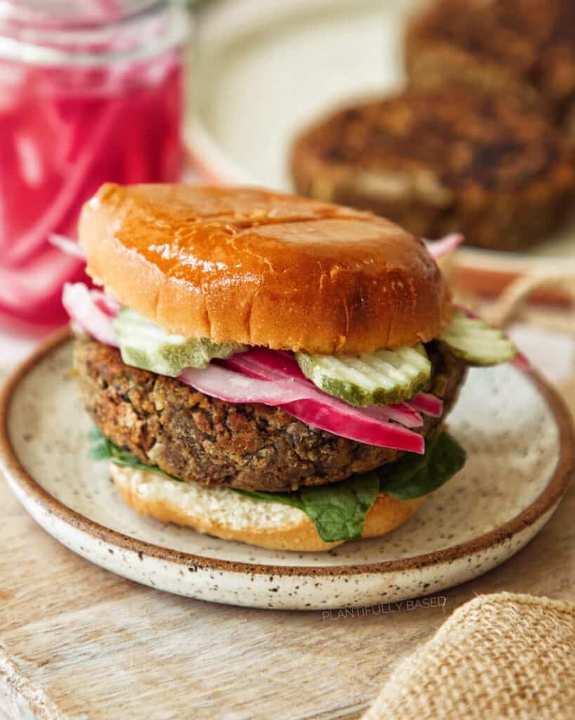 Lentil and Black Bean Veggie Burgers