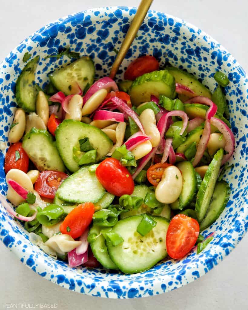 butter bean salad mixed up
