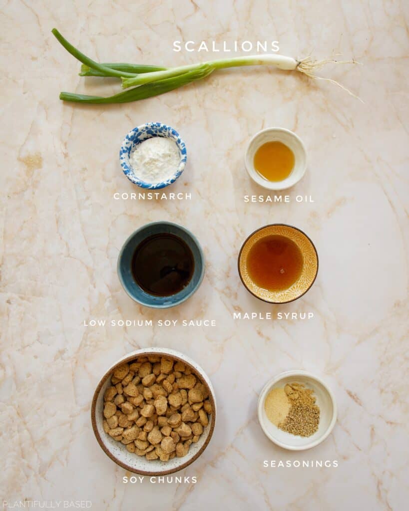 ingredients for vegan esame chicken