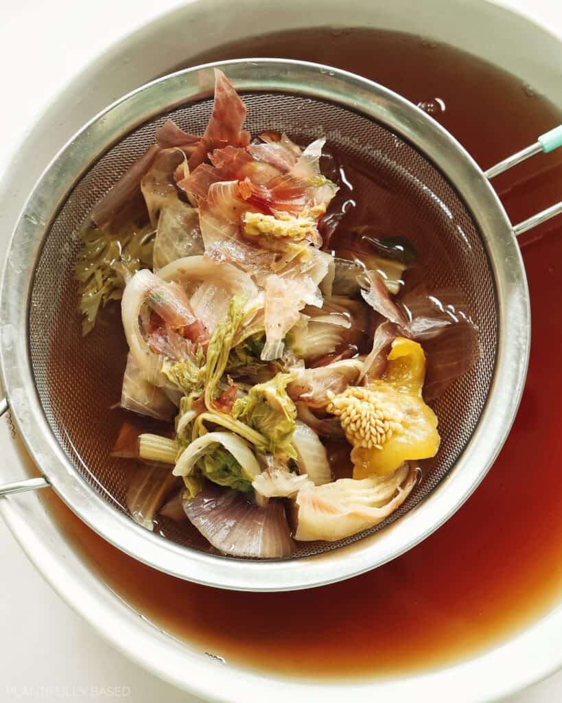 Easy Homemade Vegetable Broth from Scraps (Veggie Scrap Broth)