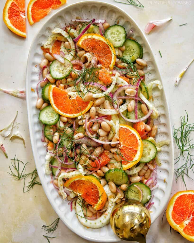 orange and white bean salad