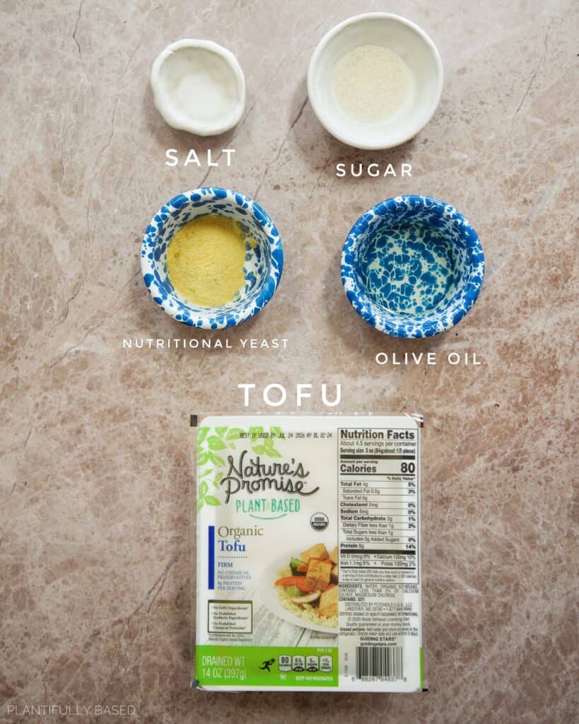 ingredients for vegan mayonnaise