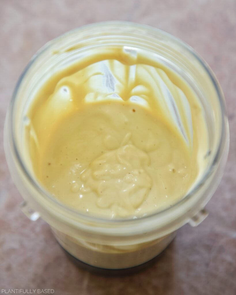 blended up vegan mayonnaise