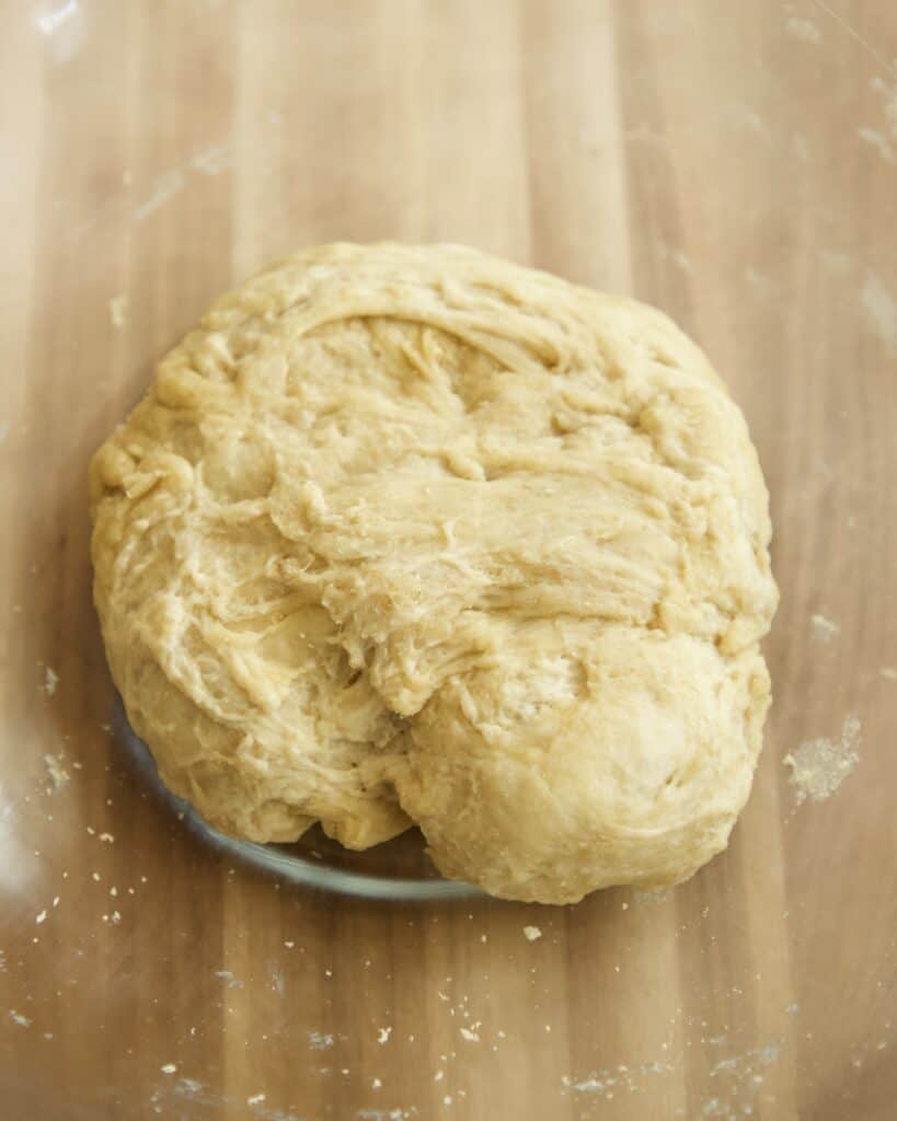 dough ball after kneading