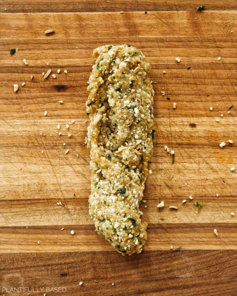 vegan sausage before cooking