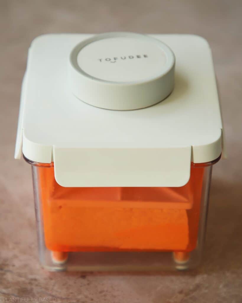pressing tofu