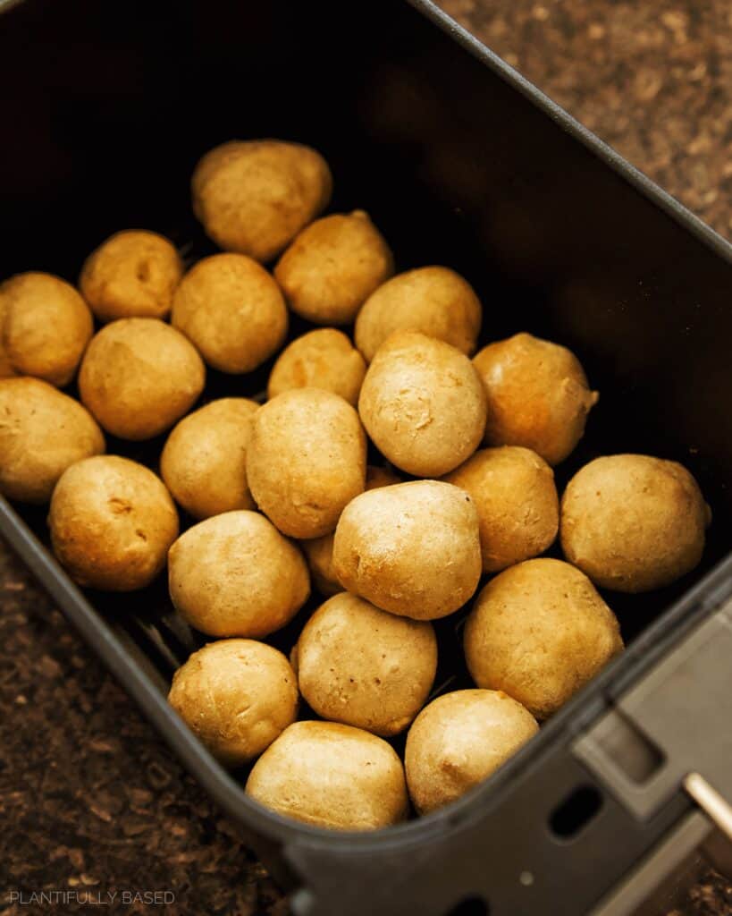 high protein donut bites after air frying