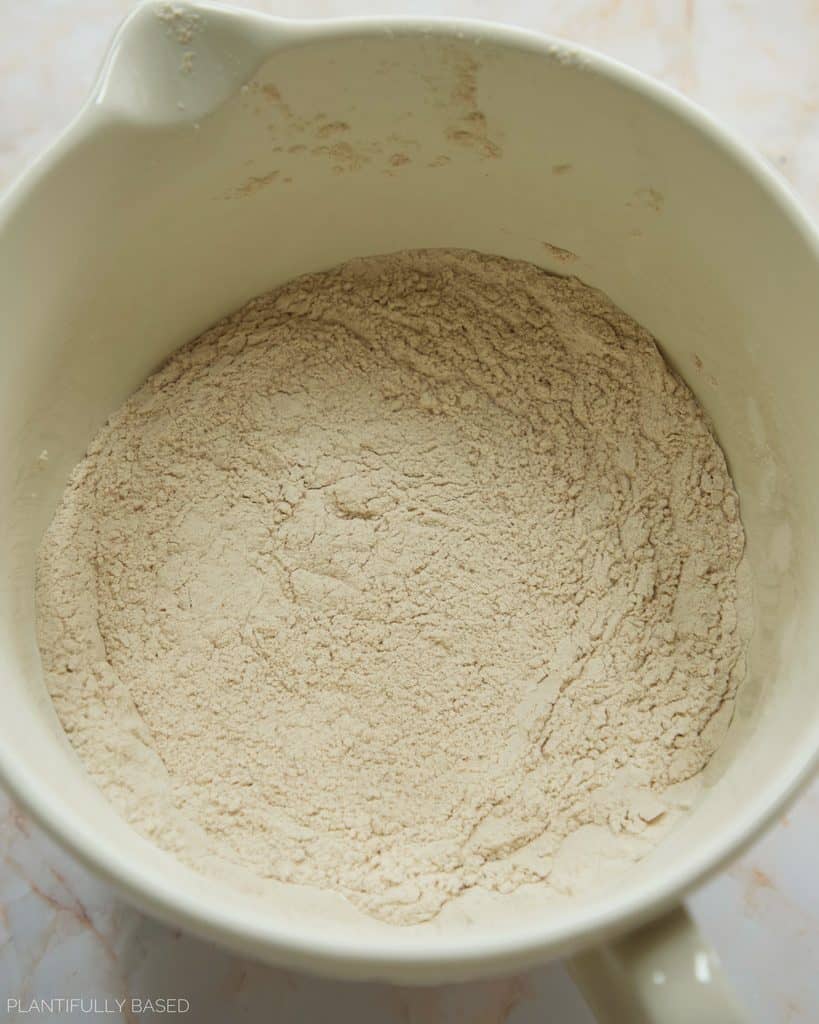 dry ingredients mixed